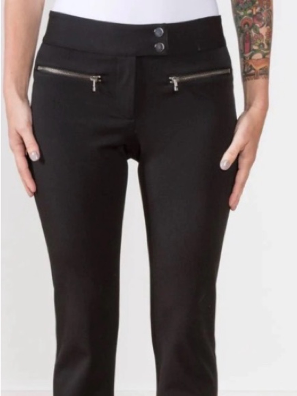 Veronica Beard Stretch Black Metro Cropped Kick Flare Pants